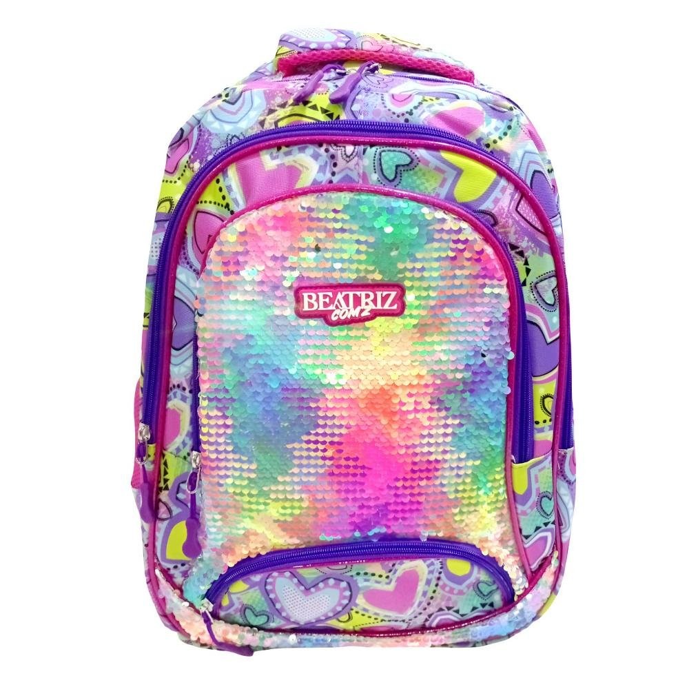 Mochila De Costas Beatriz Com Z Coracoes Colors First