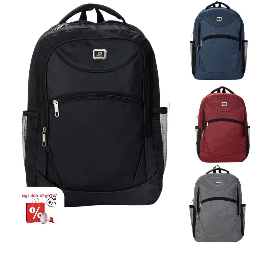 MOCHILA PARA TRABALHO VIAGEM SEMI IMPERMEÁVEL REFORÇADA POLIESTER FIRST