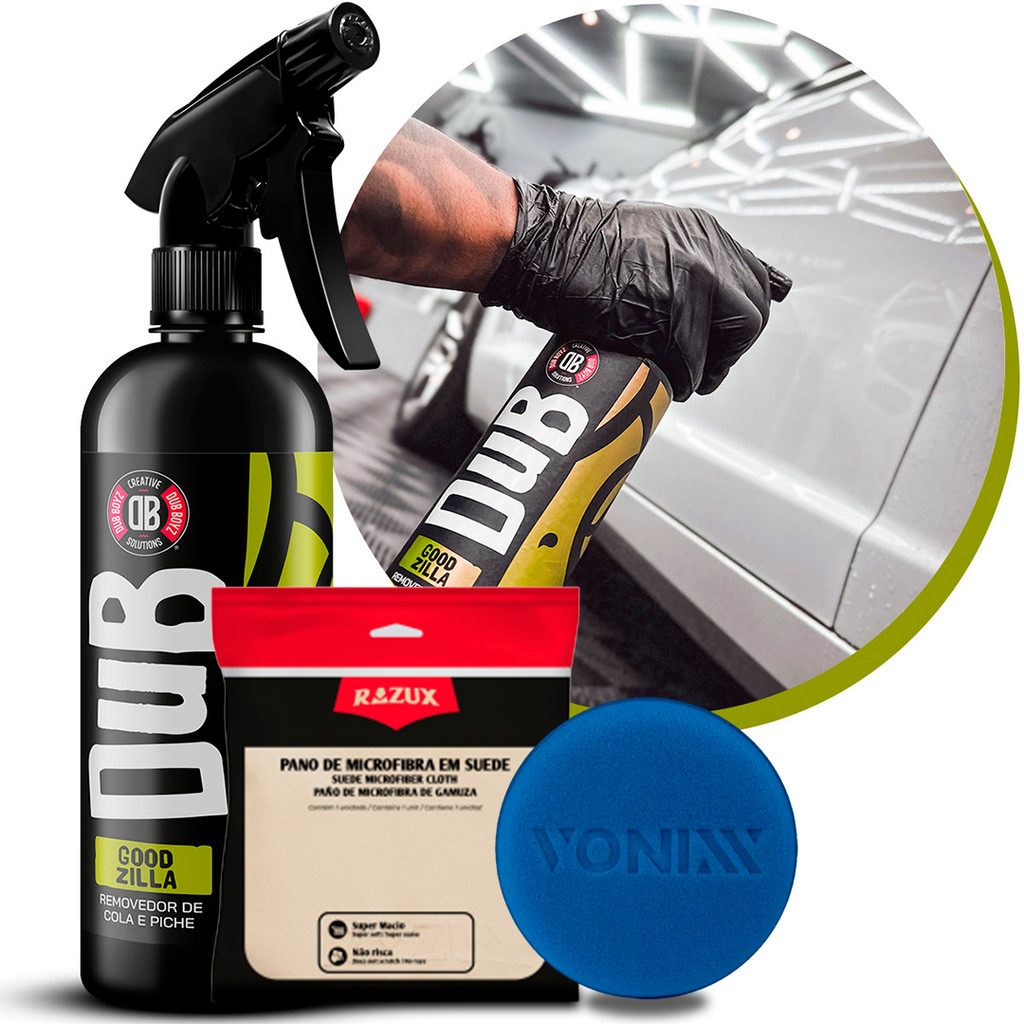 Dub Boyz Goodzilla Removedor De Cola Piche Adesivo Automotivo 500ml + Pano Microfibra + Aplicador