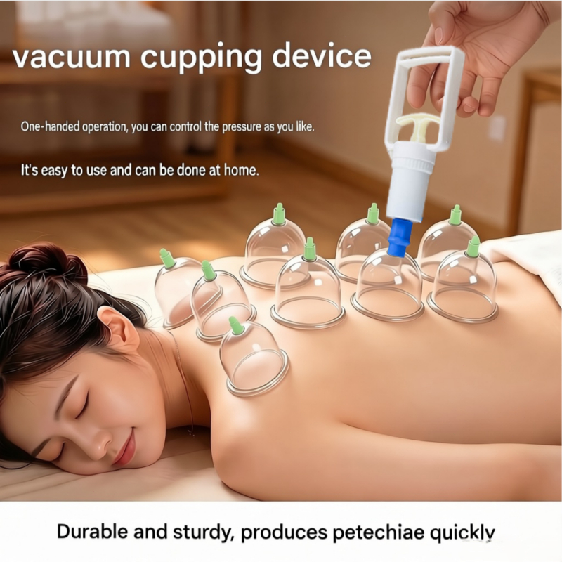 [COD] 12 Pcs Conjunto De Terapia De Ventosas A Vácuo Ventosa Cupping Therapy Set Massageador Cuidados De Saúde Chineses