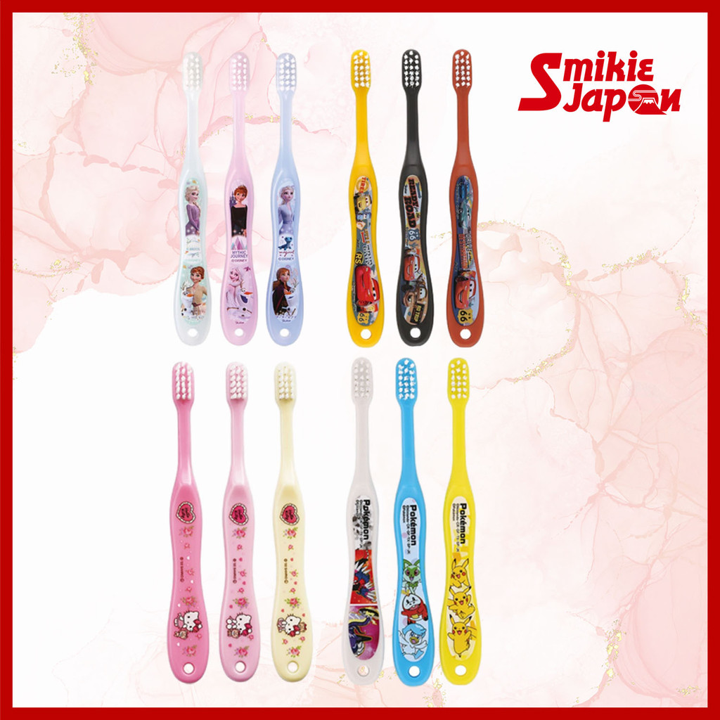 3 Pçs/Set SKATER Escova De Dentes Infantil Com Tampas Hello Kitty/Pokémon/Frozen/Carros