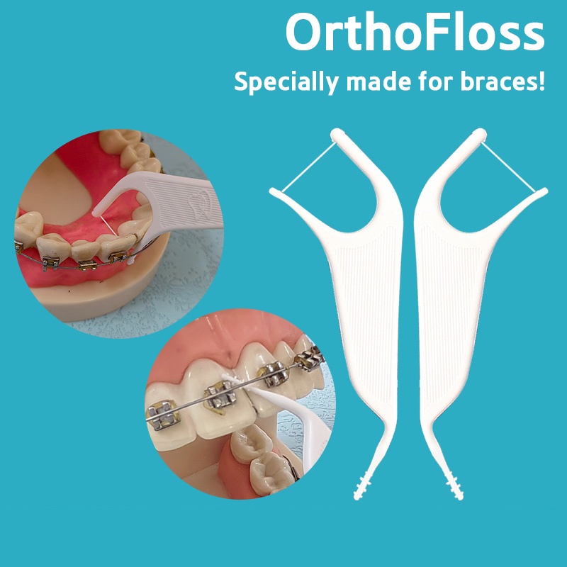 50 Pçs/set Fio Dental Para Pacientes Com Aparelho