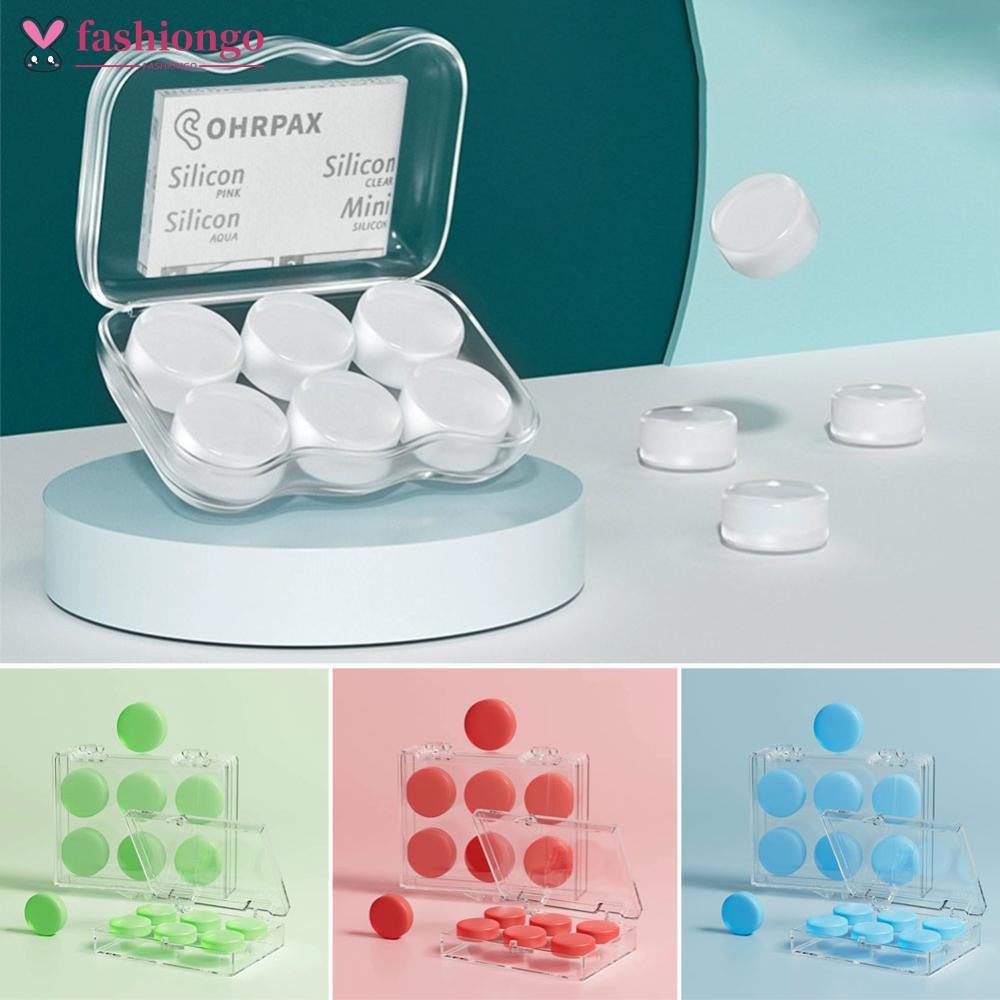 FASHIONGO 6 Pçs/set In-Ear Pequeno Claro Silicone Fone De Ouvido Sono Mudo Isolamento Acústico E Redução De Ruído Tampõe