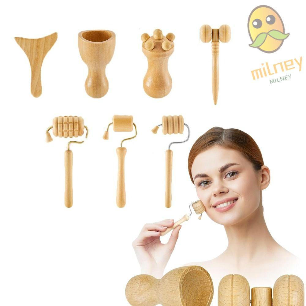 MILLNEY 6/7/8 Pçs/Set Kit Massageador Facial , Ferramentas De Massagem Antienvelhecimento De Rolo , De Cuidados Faciais