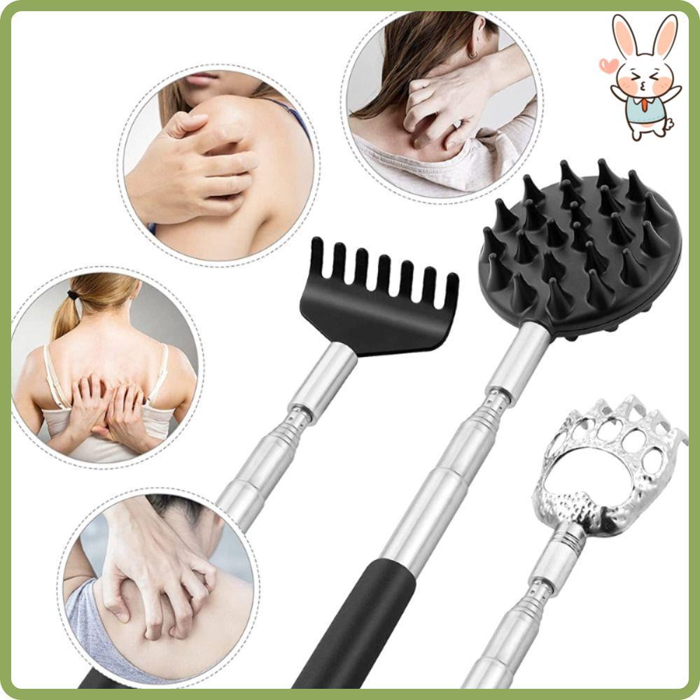 3 Pçs/Set Arranhador Traseiro , Kit Massageador Telescópico Extensível ,