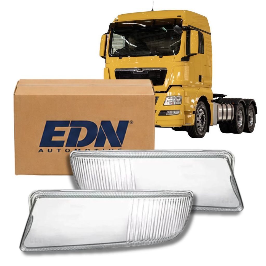 PAR LENTE FAROL AUXILIAR PARA MAN  TGX CRISTAL RESISTENTE ALTA DURABILIDADE - AMBOS LADOS EDN