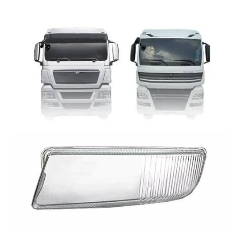 LENTE FAROL AUXILIAR PARA MAN  TGX CRISTAL RESISTENTE ALTA DURABILIDADE - LADO ESQUERDO EDN