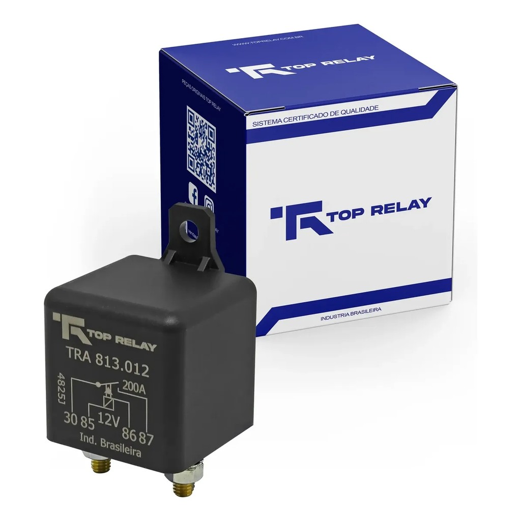 Relé Auxiliar 4 Terminais 200a Alta Potência Tra813012 12v