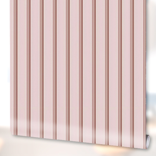 Papel De Parede Adesivo Madeira Ripada Tons Rose Rosa Claro Decoração Quarto Painel Ripado Rolo 3M