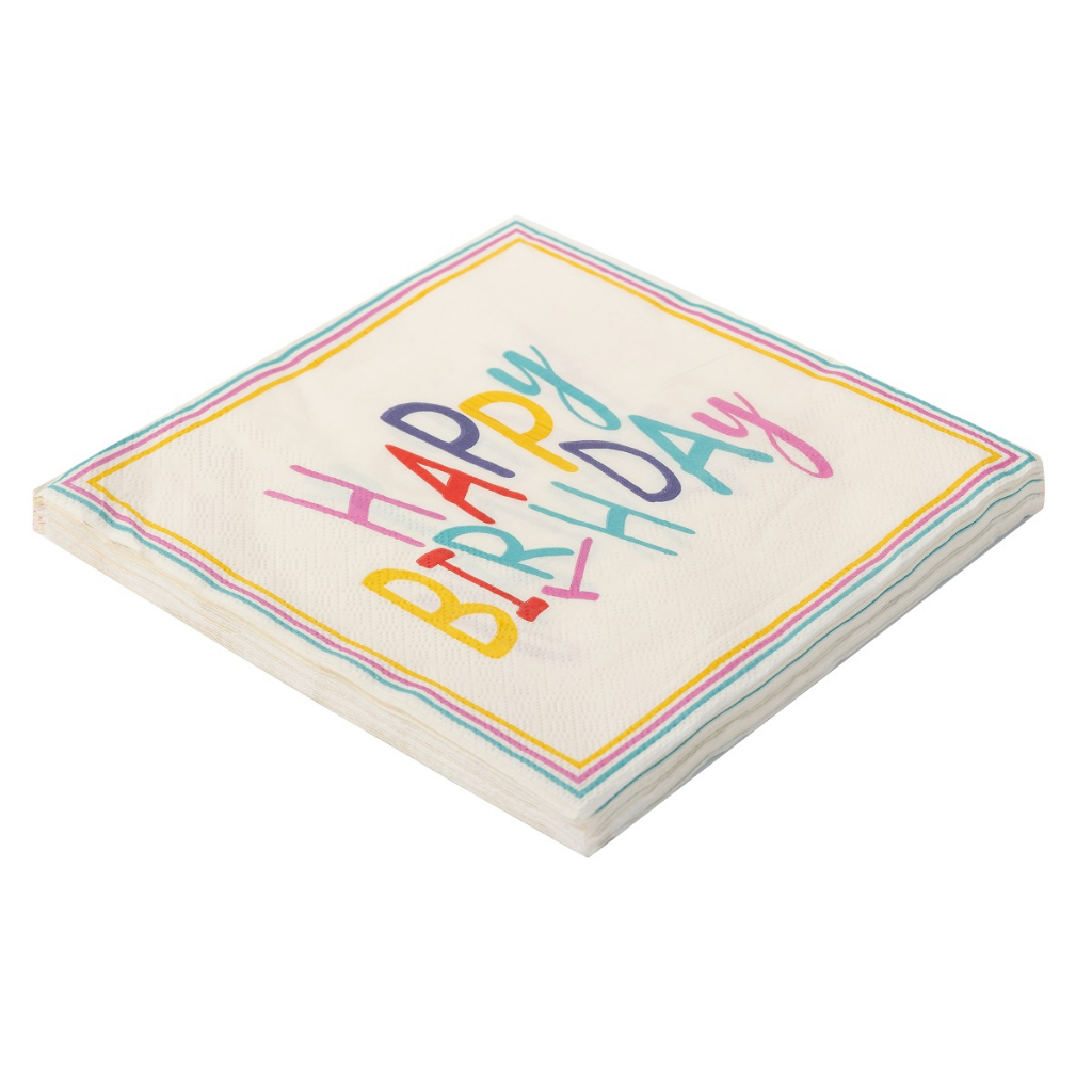 Guardanapo De Papel Folha Dupla Festa Happy Birthday 20 Und.