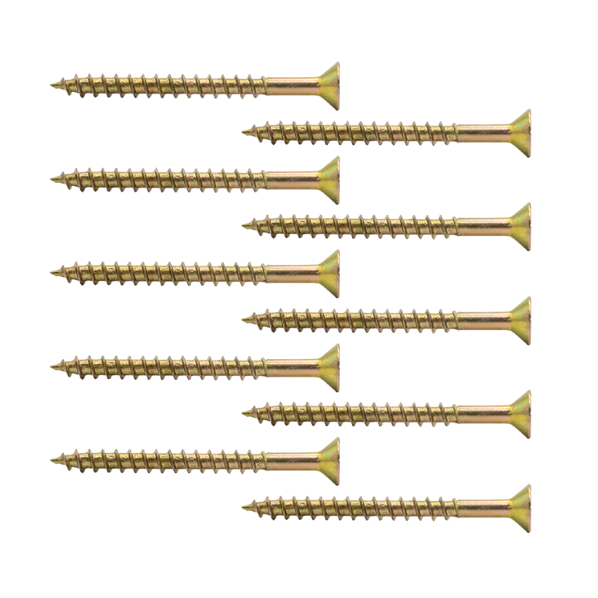200 Peças Parafusos Phillips Cabeça Chata Madeira Chipboard  5x50mm
