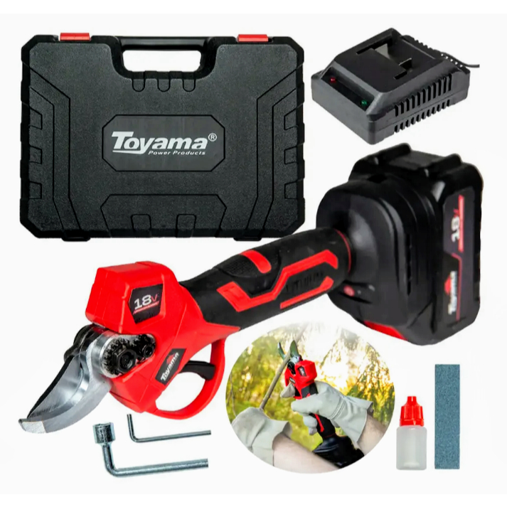 Tesoura De Poda 18V Brushless Para Galhos 25mm A Bateria Toyama