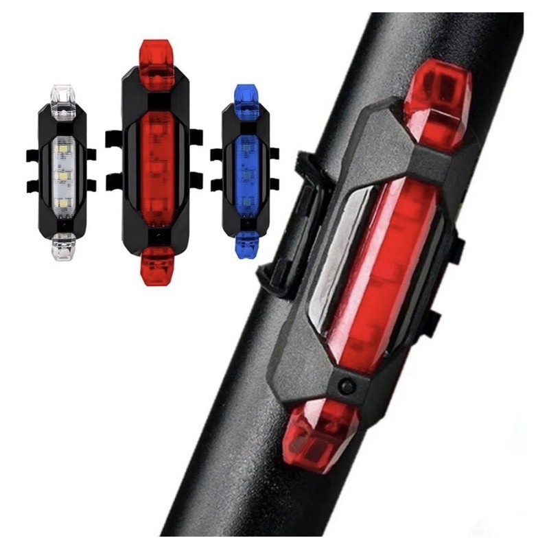 Pisca Bike Bicicleta Sinalizador Luz Traseira LED Recarregável USB