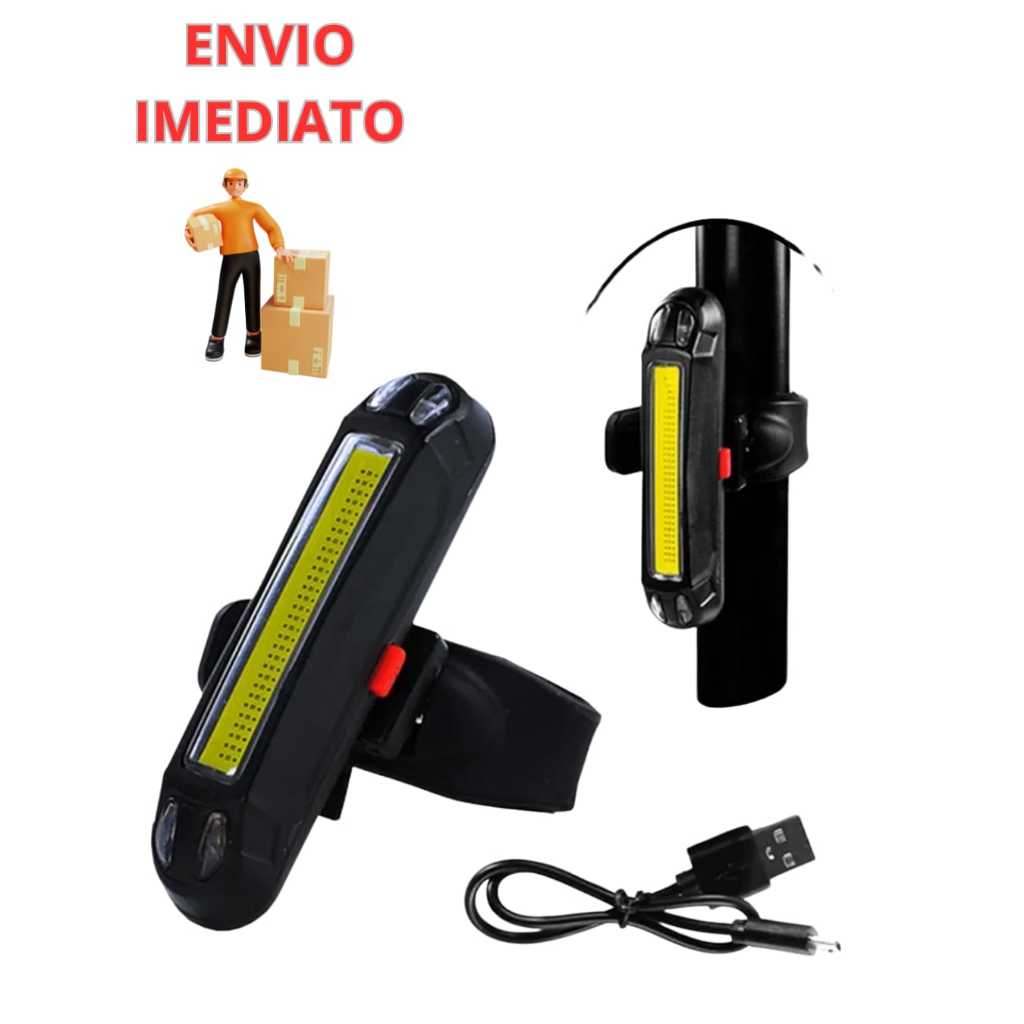 Led Sinalizador Traseiro Lanterna 100 Lumens para Bike Ciclismo Noturno
