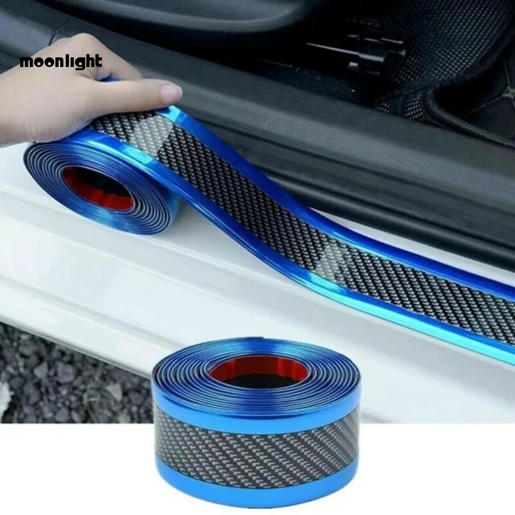 Carbon Fiber Car Door Protector Stickers – Scratch-resistant Noise-reducing Auto Trunk Sill Scuff Guard Tape for Durab