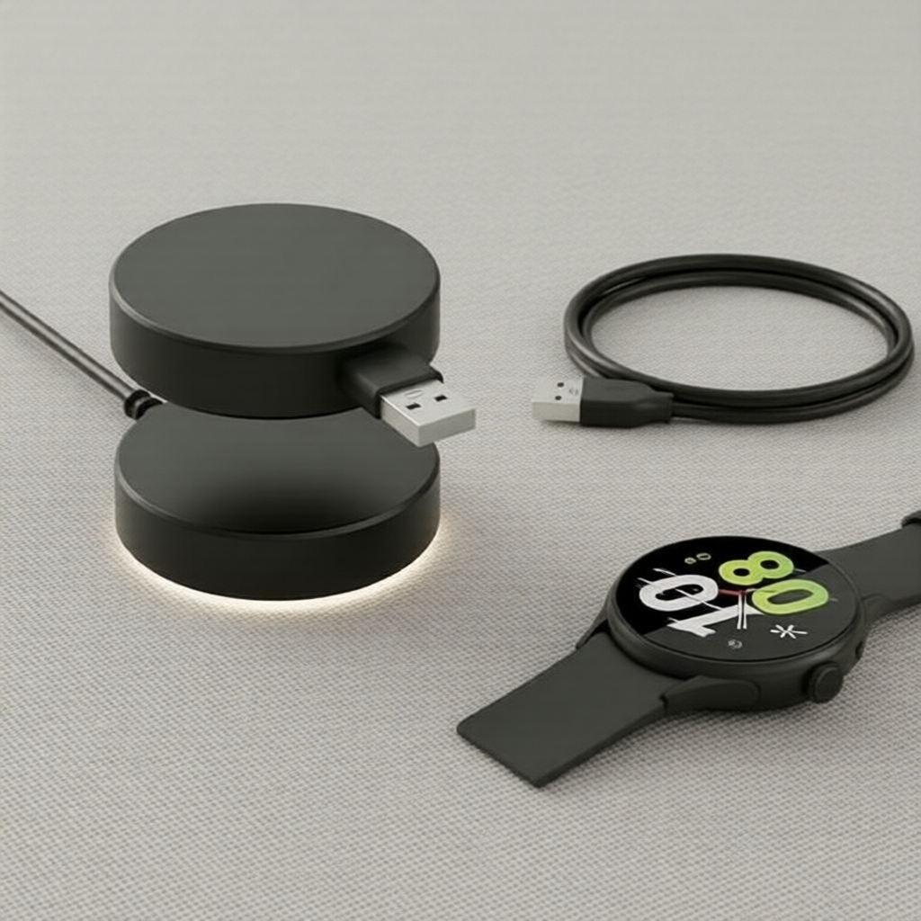 Suporte de Carregamento Magnético Sem Fio para Samsung Galaxy Watch Séries 8 7 6 5 Pro 5 4 3 Active 2