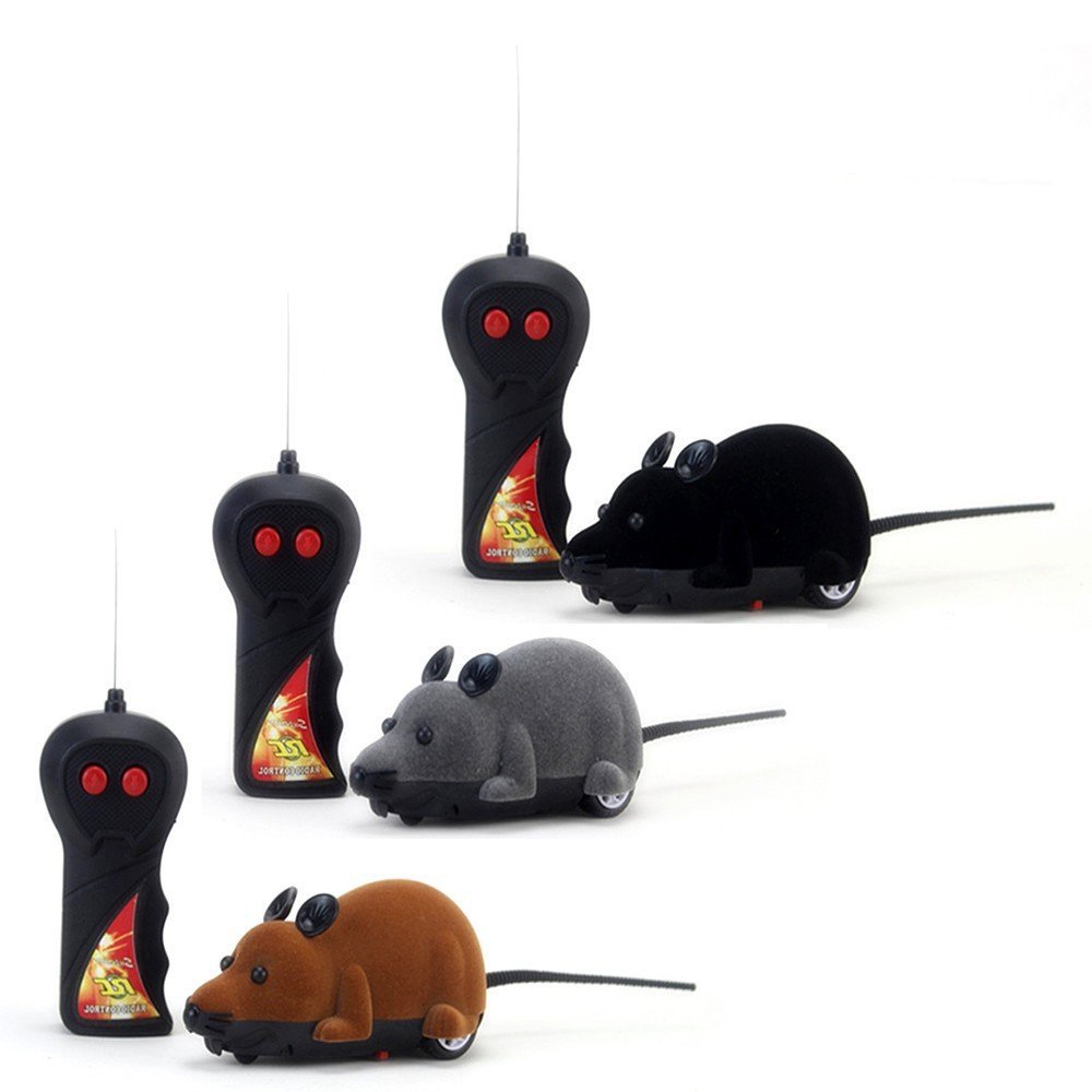 Funny Wireless Controle Remoto Sem Fio RC Rato De Brinquedo Interação Cachorro toy mouse Elétrico E De Simulação Interat