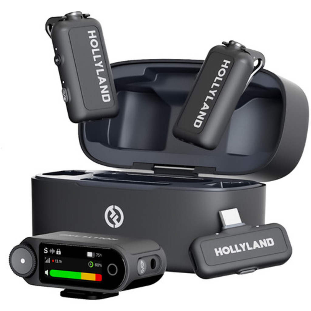 MICROFONE HOLLYLAND LARK MAX 2 COMBO DUPLO P/ 2 PESSOAS SEM FIO