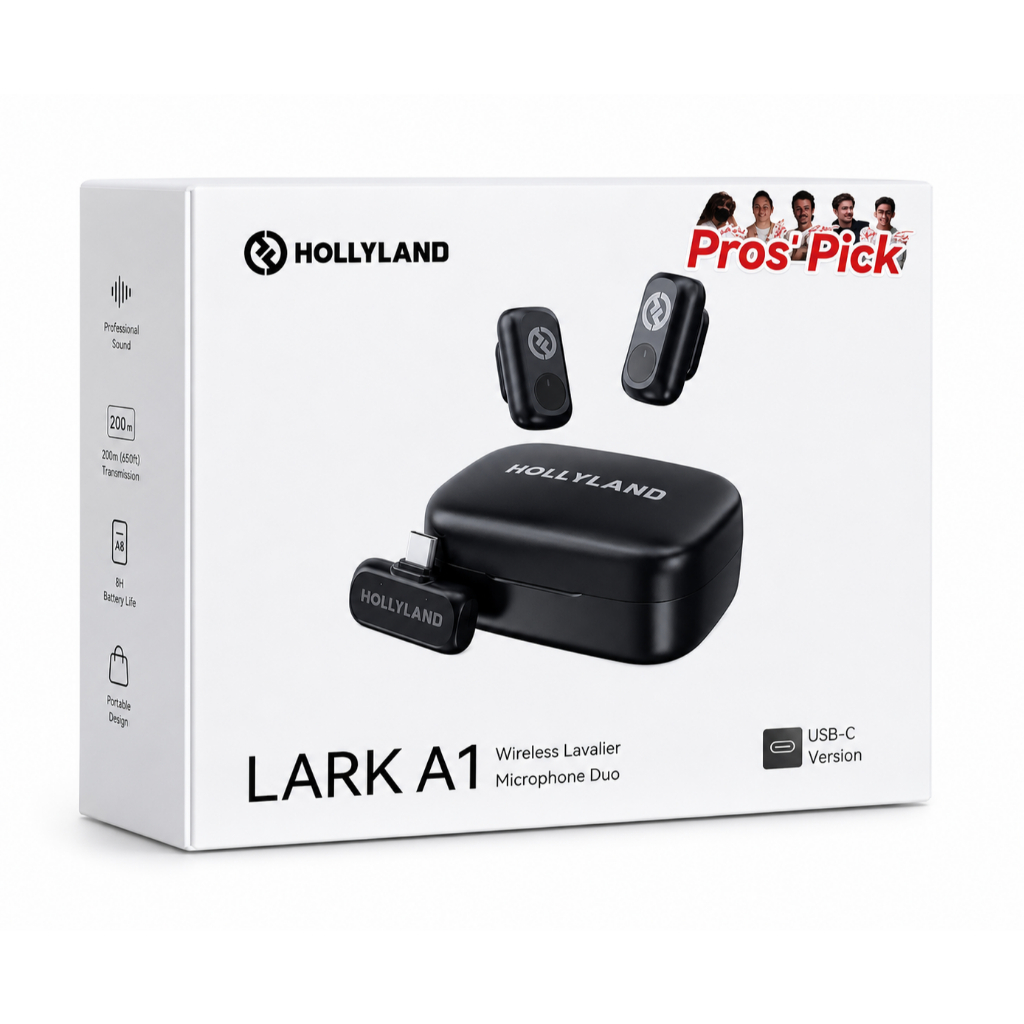Microfone Hollyland Lark A1 Duo Usb-c cor Preto
