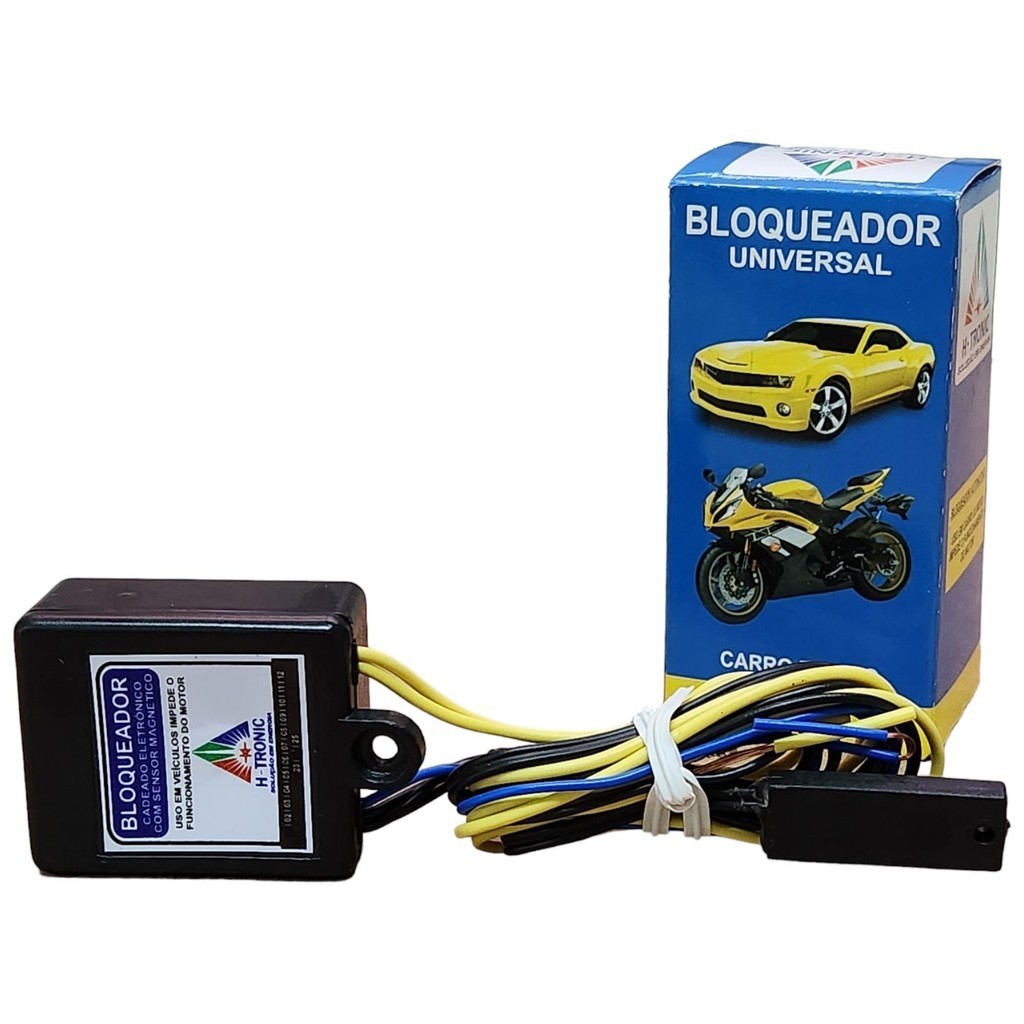Bloqueador Veicular Automotivo Antifurto Sensor Magnetico Carro Moto 12V