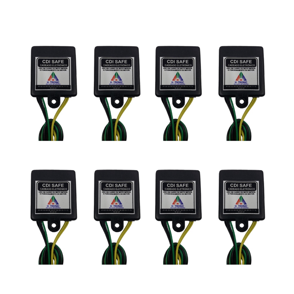 Kit 8 Bloqueador Veicular Automotivo Antifurto Corta Corrente Carro Moto 12V
