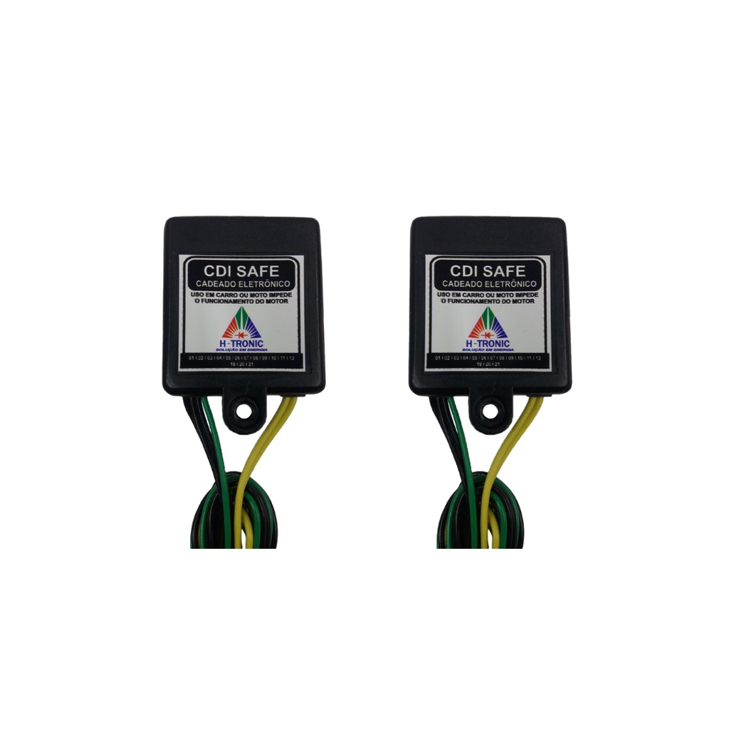 Kit 2 Bloqueador Veicular Automotivo Antifurto Corta Corrente Carro Moto 12V