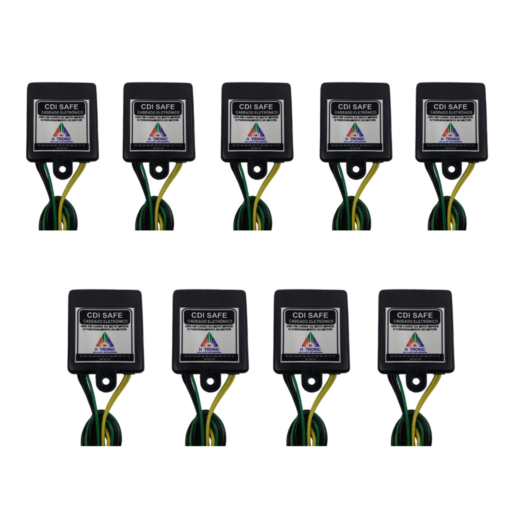 Kit 9 Bloqueador Veicular Automotivo Antifurto Corta Corrente Carro Moto 12V