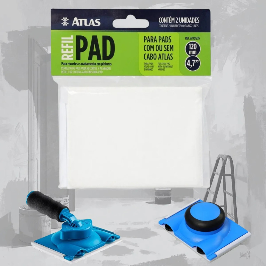 Refil Para Pad Atlas 120mm Pintura Acabamento 4,7 At751/35 Original