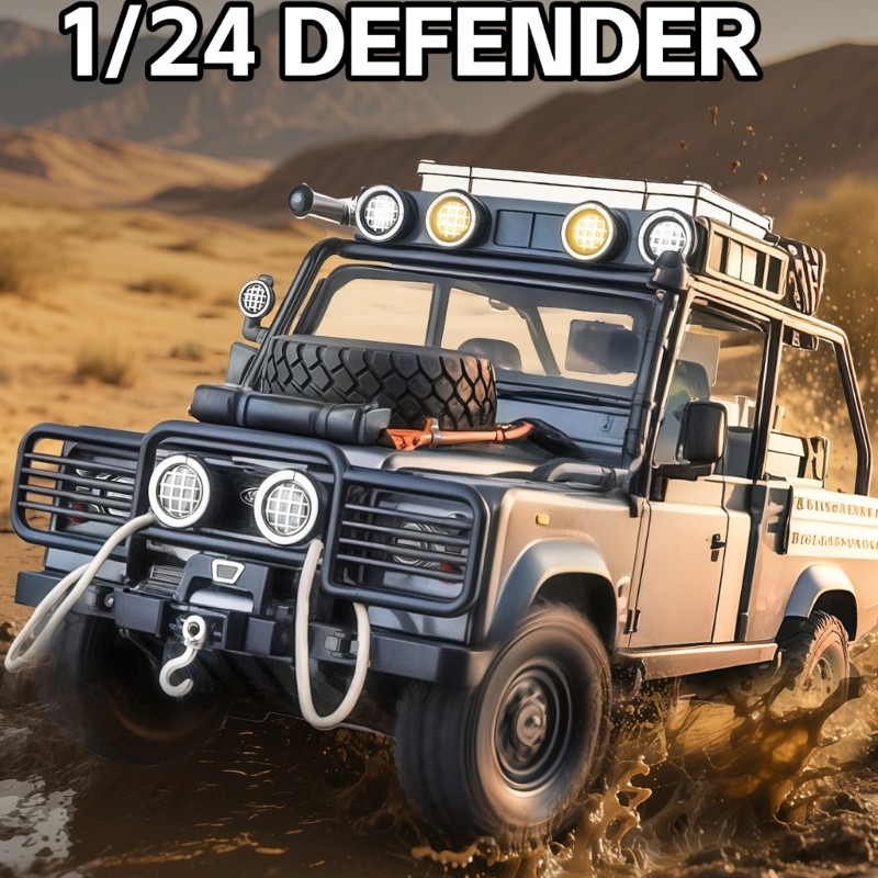 YO Metal Diecast Pull-Back Caminhão Modelo Para Hands-On Play 1 24 Captador Off-Road Luzes Ativadas Por Toque E V