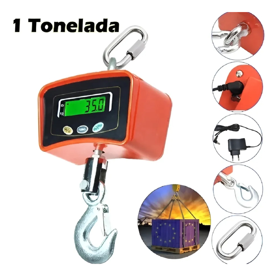 Balança Digital Suspensa 500/ 1000kg Tonelada Big Bag Gancho