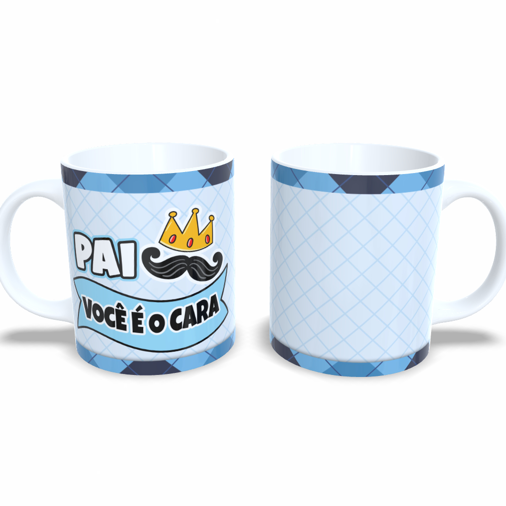 Caneca Personalizada Dia dos Pais Pai Você é o Cara Presente Aniversario Festa Qualidade Full HD 318