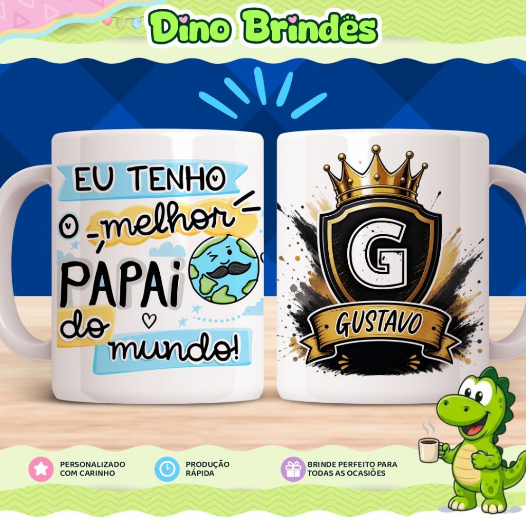 ☕ Caneca Personalizada Dia dos Pais | Eu tenho o melhor Pai do Mundo