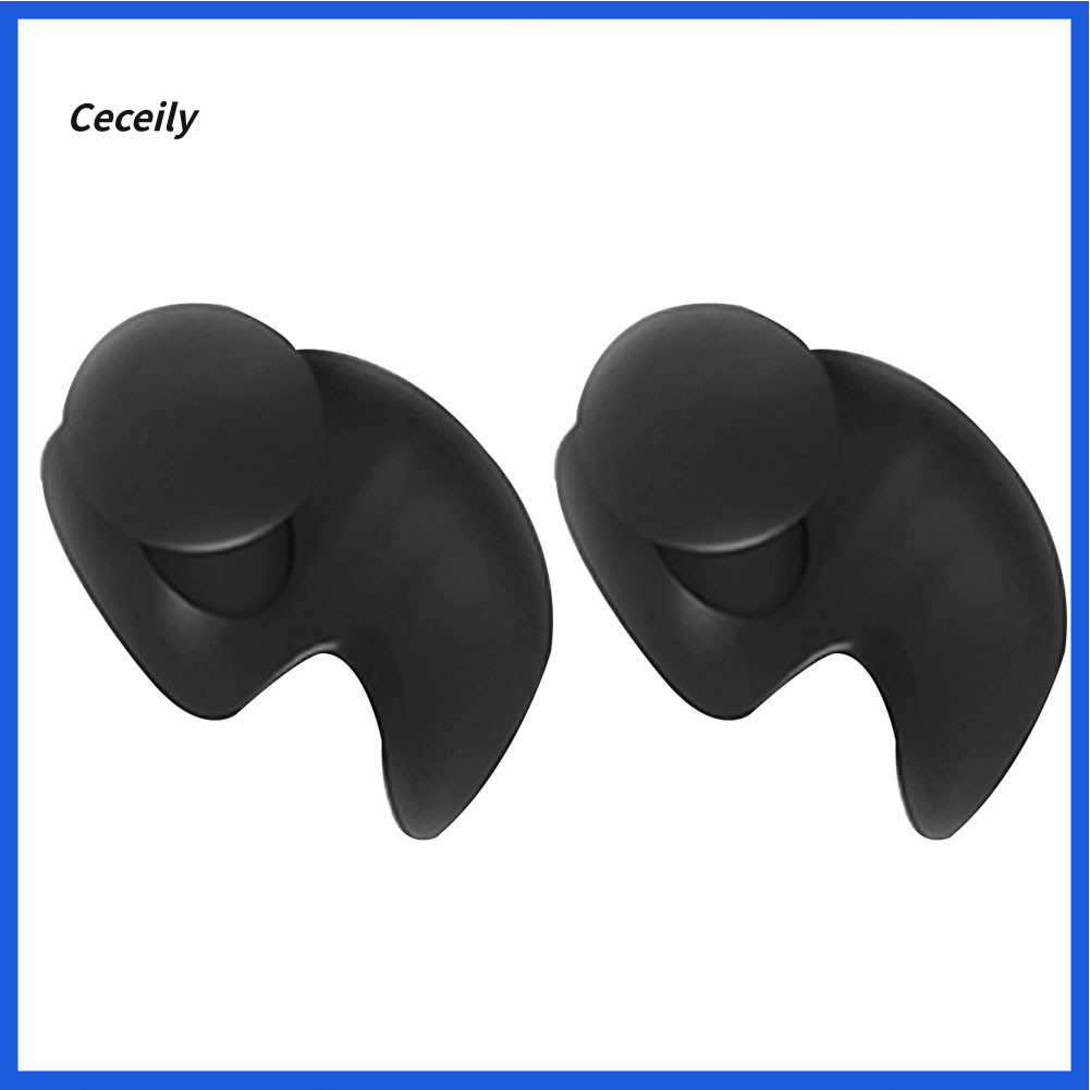2 Pçs/Set Silicone Natação Tampões De Ouvido Chuveiro Banho Praia Protetor À Prova D'água