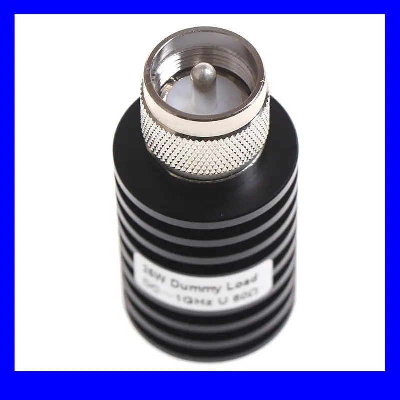 Cabo Coaxial RF com Conector Macho PL259 UHF de 25W, Carga de Terminação 1GHz 50ohm, Revestido de Níquel
