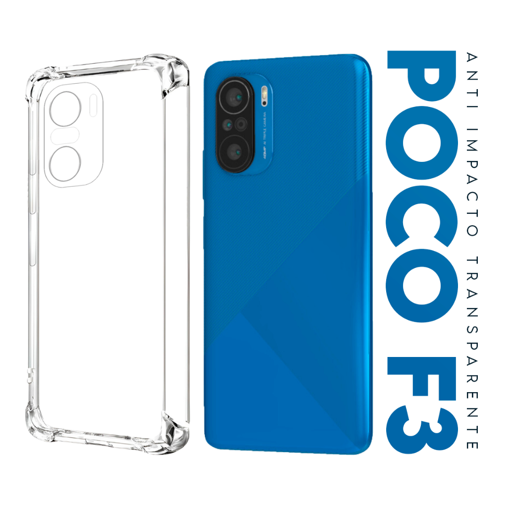 Capa Capinha Xiaomi Poco F3 tela 6.67 pol Anti Choque + Pelicula Full 3d - Cell in Power25