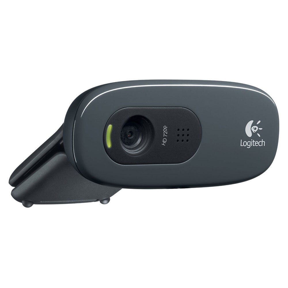 Web Cam Logitech C270 Hd 720p 3 Megapixels Com Microfone Cor Chumbo E Preto [F133]