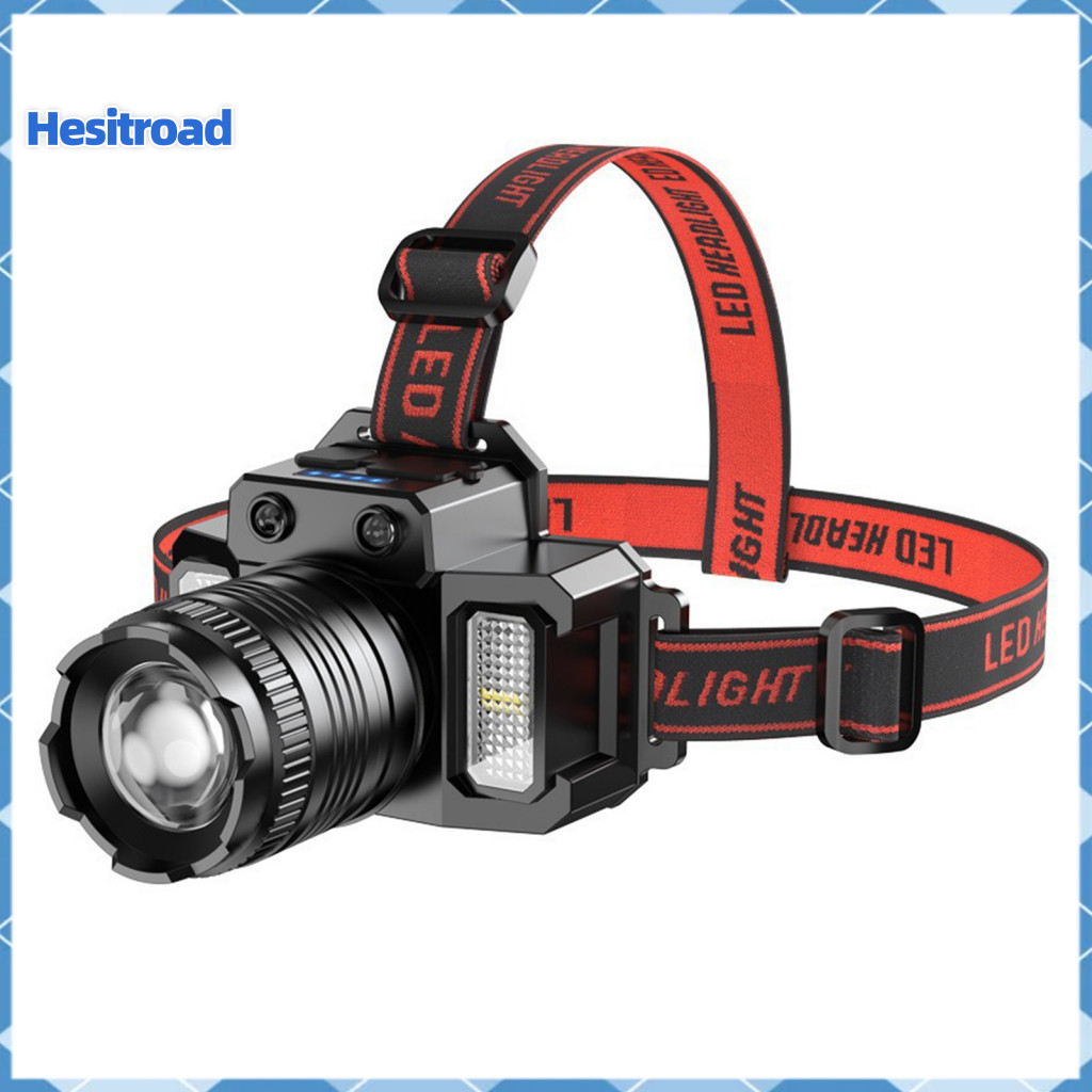 Sensor Led Headlamp Rechargeable Zoomable Work Light with Motion Control – Outdoor Fishing Camping Hiking Headlight fo