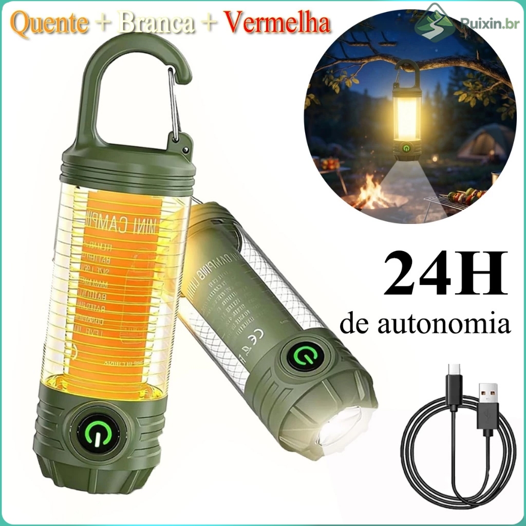 Rechargeable Camping Fishing Tent Lamp Portable Usb Hanging Light