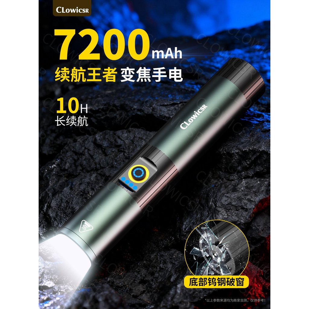[Affordable choice] New flashlight with strong light, long range, ultra-bright, rechargeable, durable, small size for ho