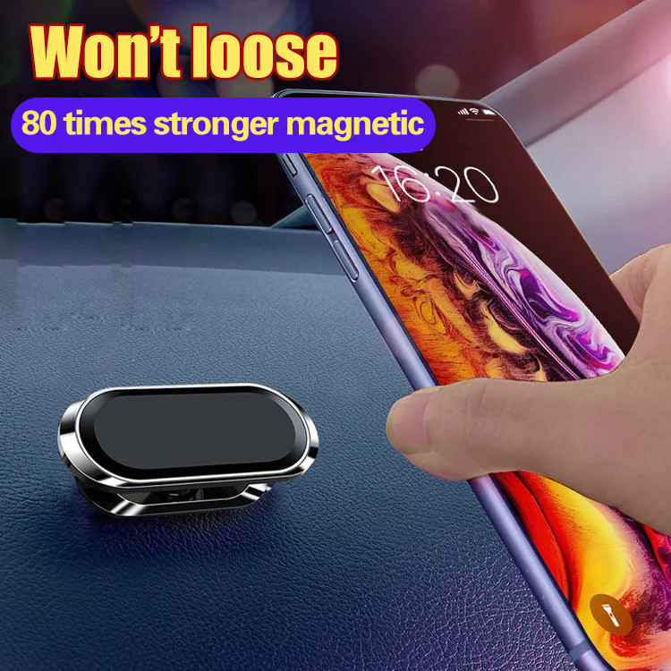 [Antiderrapante e Magnético] Car Mount Magnetic Rotatable Lazy People Phone Holder Suporte/360°/Para Carro