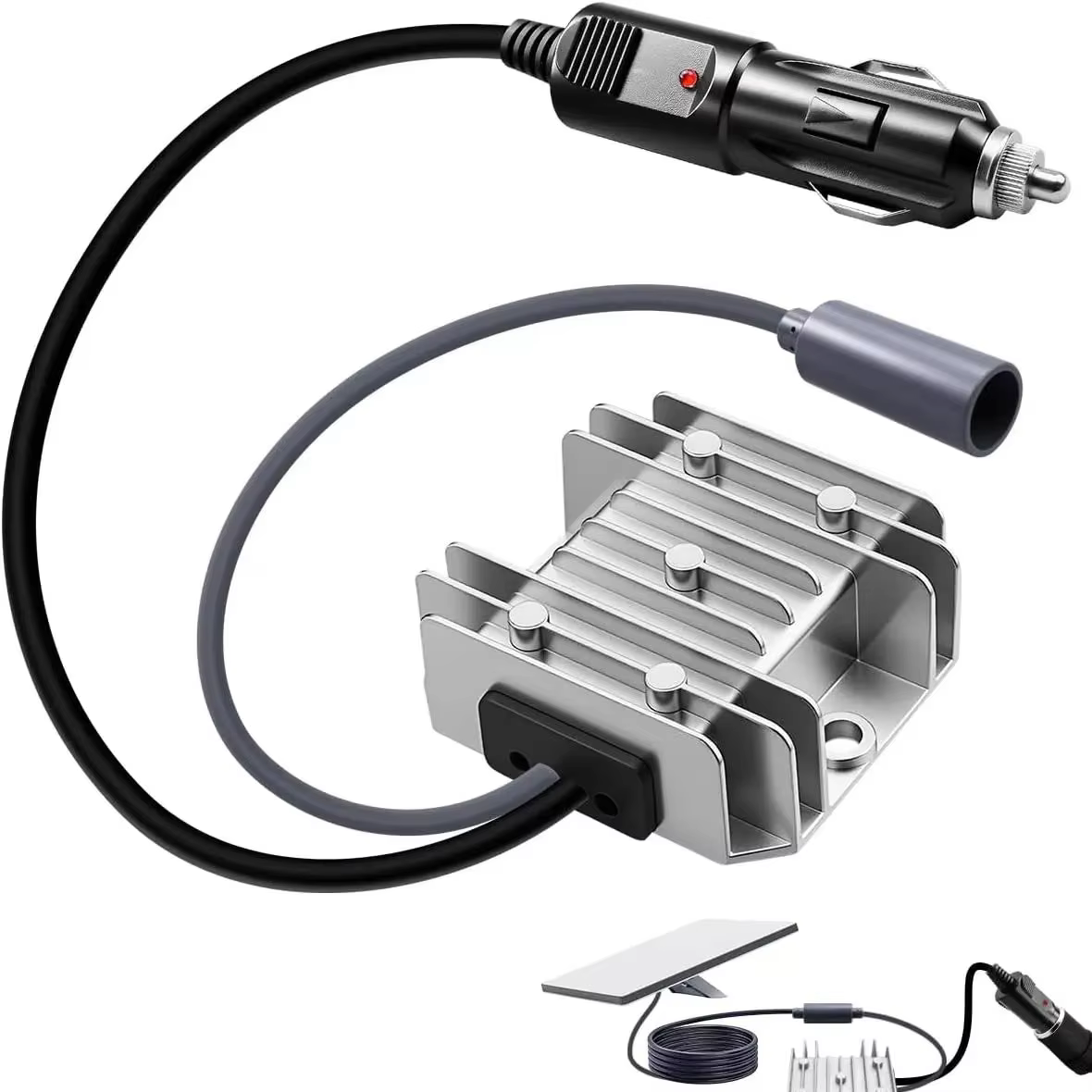 Novo cabo conversor de alimentação 12V/24V para 30V DC com plugue, kit de conversão 10-28V para 30V 3,5A para trailers