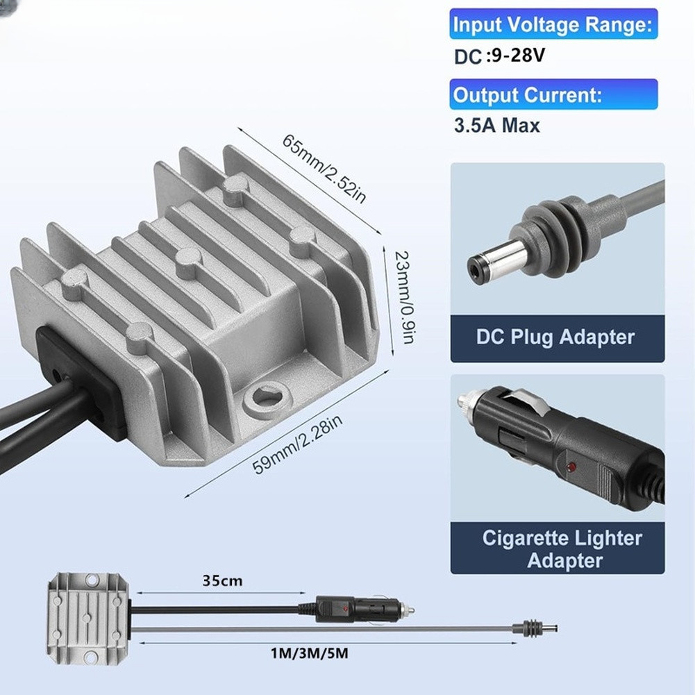 { E1E } Conversor De Energia DC 12V 24V A 30V 3.5A Com Entrada De Soquete 9 28V À Prova D'água IP68