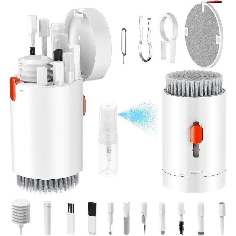Kit De Limpeza 20 Em 1 De Tela Limpador De Teclado Com Escova Laptop Airpod Para Câmera Monitor De Computador De Mesa