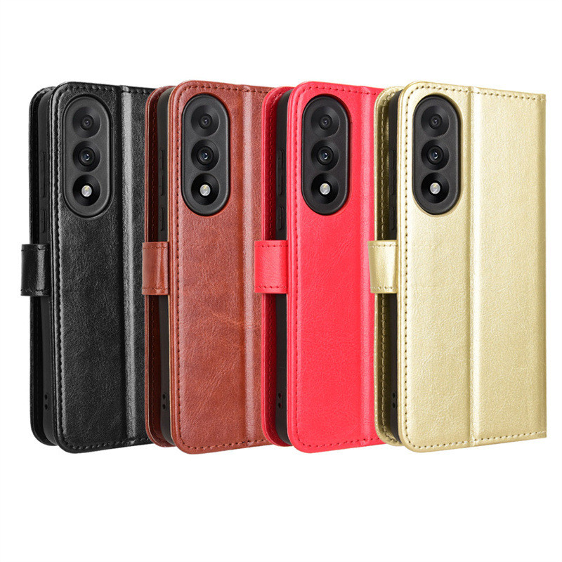 Adequado para OnePlus Ace 5 Ultra Racing Crazy Horse Padrão Capa de couro Flip