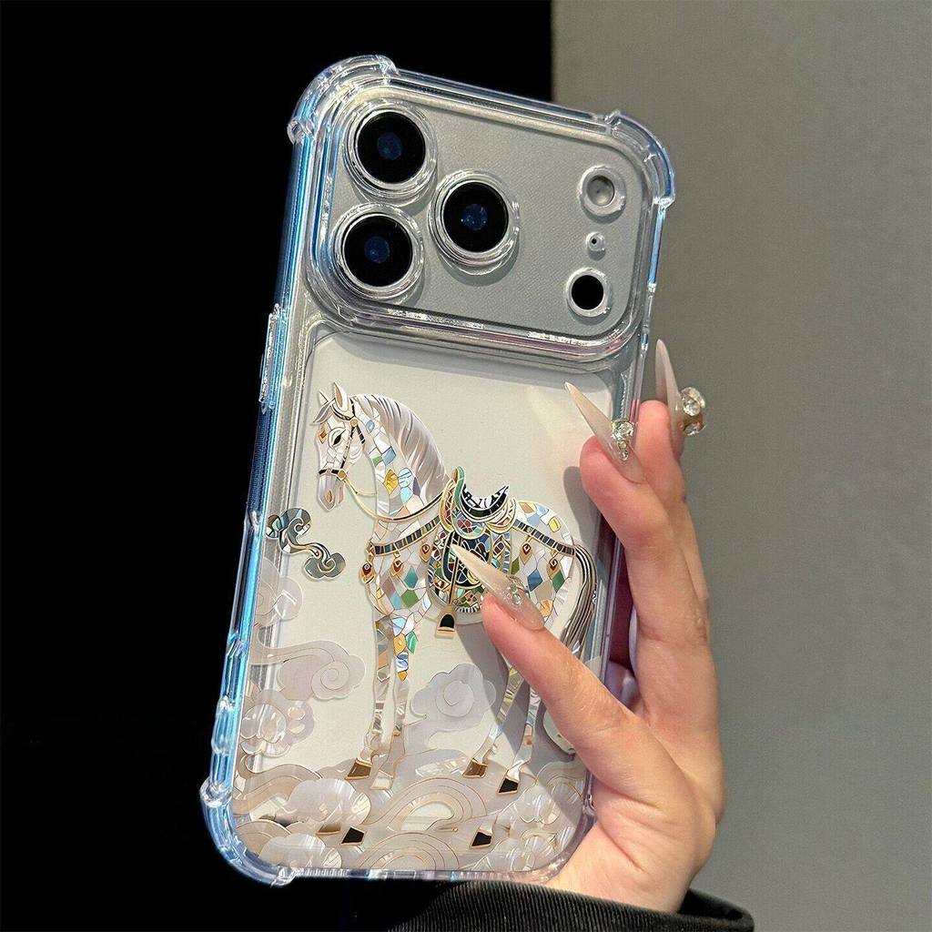 Capa de Telefone Wealthy Flower Horse para OPPO Find X9S X9 X8S X8 X7 Ultra X6 X5 X3 Pro X2 F31 F29 F27 F25 F23 F21 F11