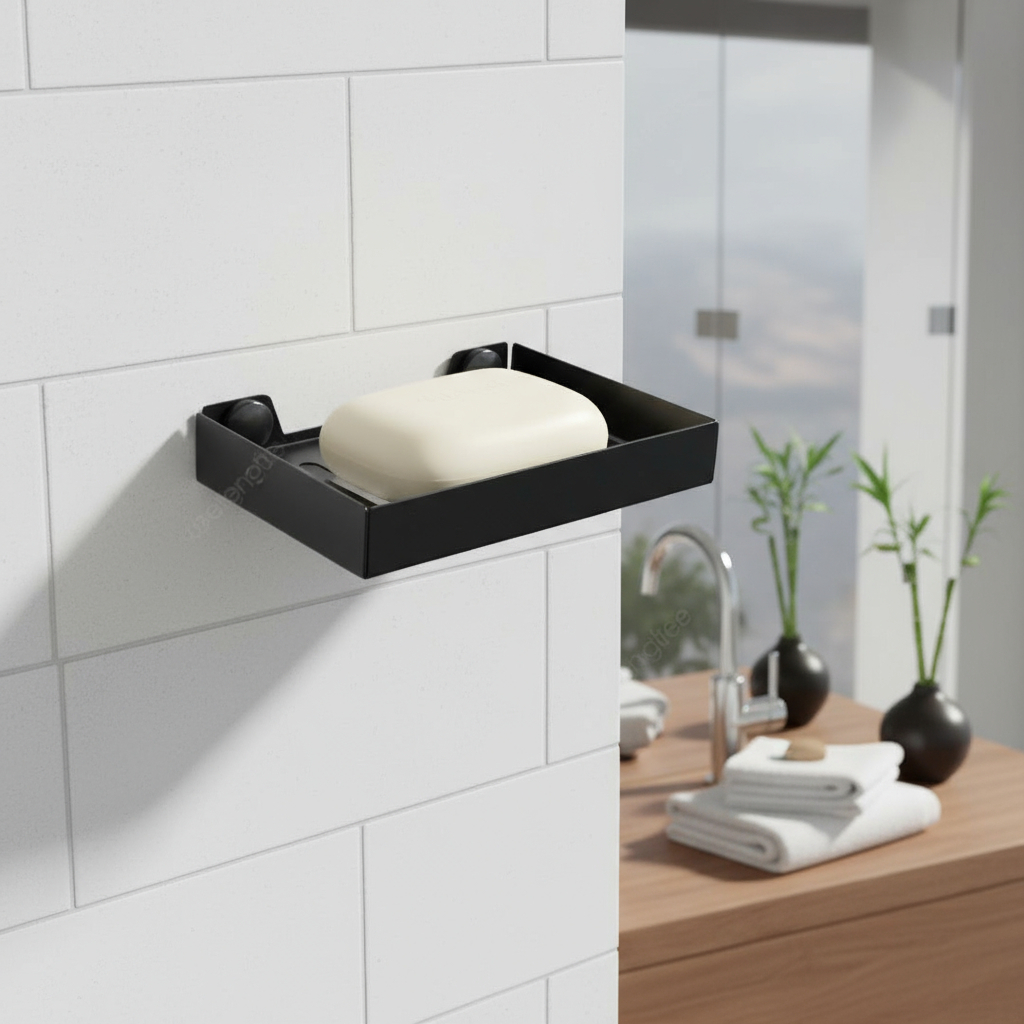 Porta Sabonete Saboneteira de Parede Inox Preto Fosco – Compacto,  Frete Grátis