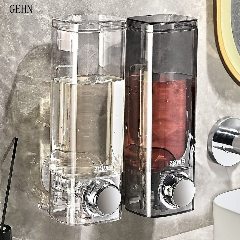 Dispensador de Sabão Montado na Parede Sem Perfurações para Banheiro, Detergente, Gel de Banho YCK7