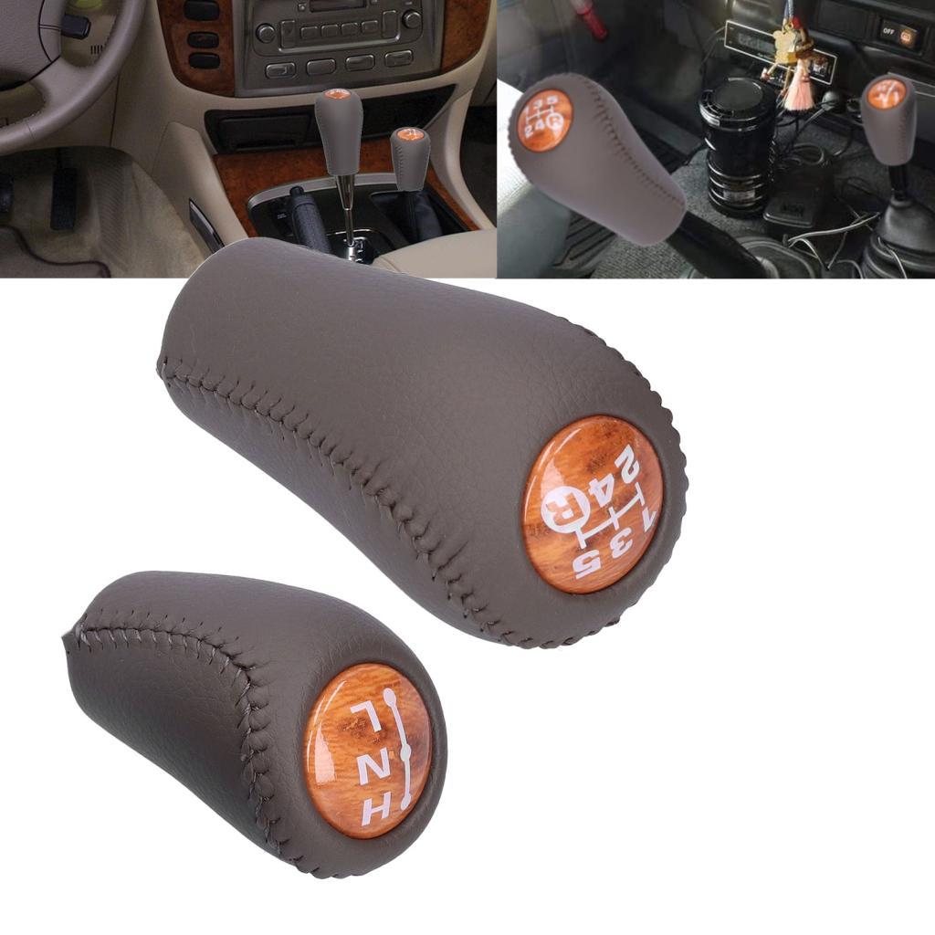 Tomvorks Manopla de mudança de marcha 5 velocidades MT Stick Lever plástico + couro artificial adequado para Hilux