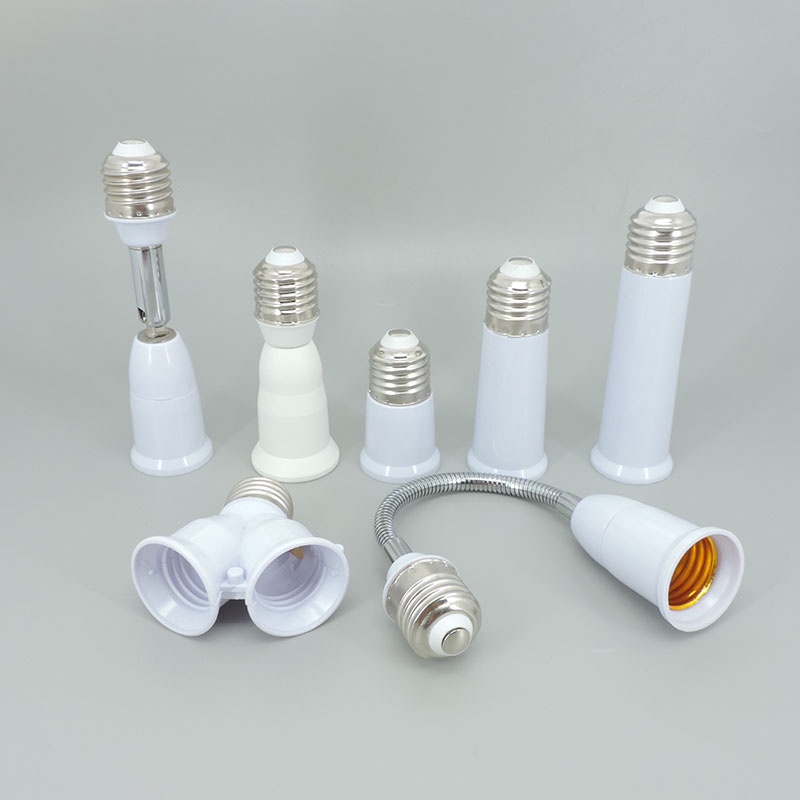 65mm 95mm 14cm Adaptador Flexível E27 Para 2 Lâmpadas E27 Tomada Base Conversor LED Extensor E27-E27
