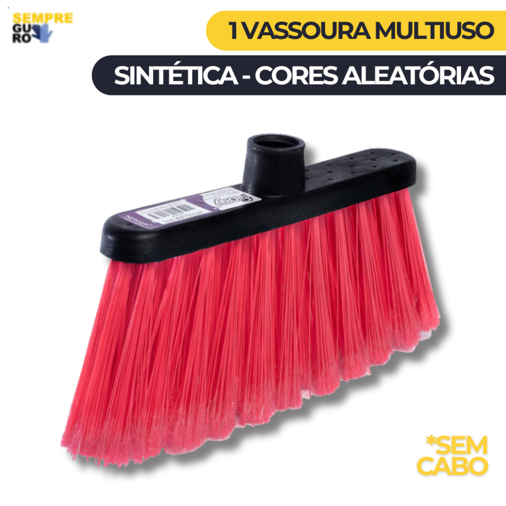 Base de Vassoura Iris Multiuso | Adaptador Rosqueável e Cerdas Sintéticas